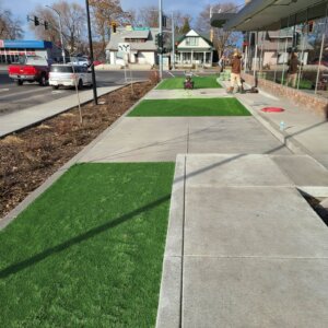 artificial turf on street