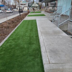 artificial turf on street