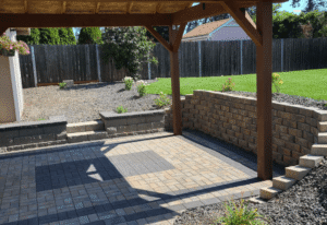 paver patio under pergola