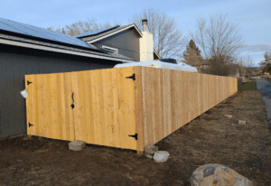 Cedar fencing with gate