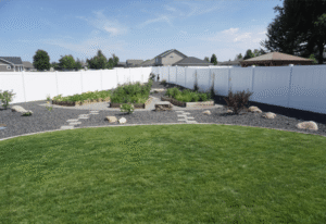 irrigation system in yard
