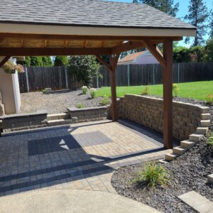 retaining wall in yard