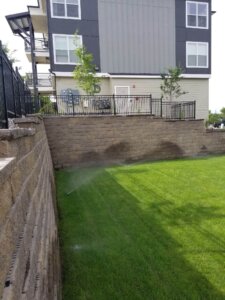 retaining wall on commercial property