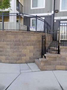 retaining wall on commercial property
