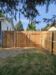 cedar fence, completed