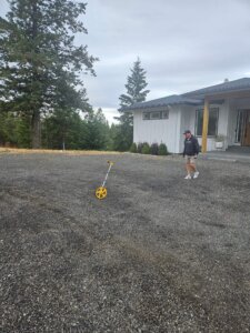 graveled residential landscape